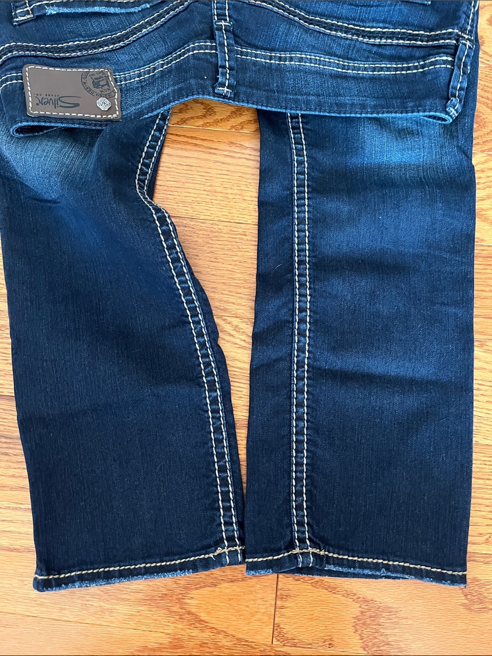 Silver Jeans Skinny Dark Blue Stretch Denim - Picture 7 of 15